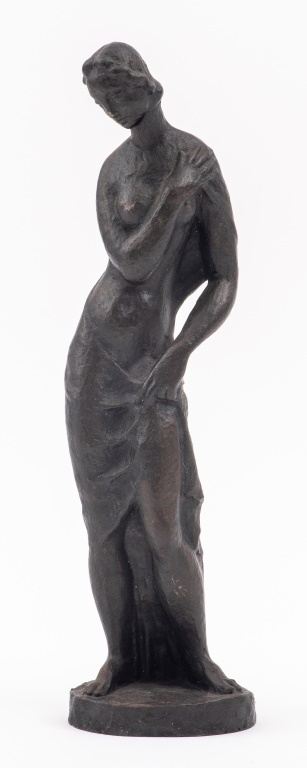 ART DECO FEMALE FIGURE, BRONZE