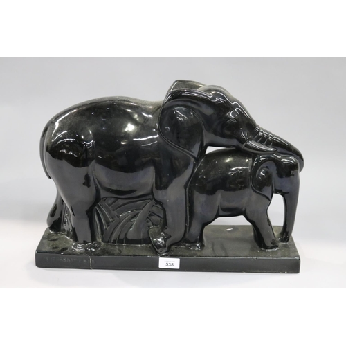 Art Deco French black ceramic