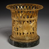 ART DECO GILT BRONZE BASKET-FO