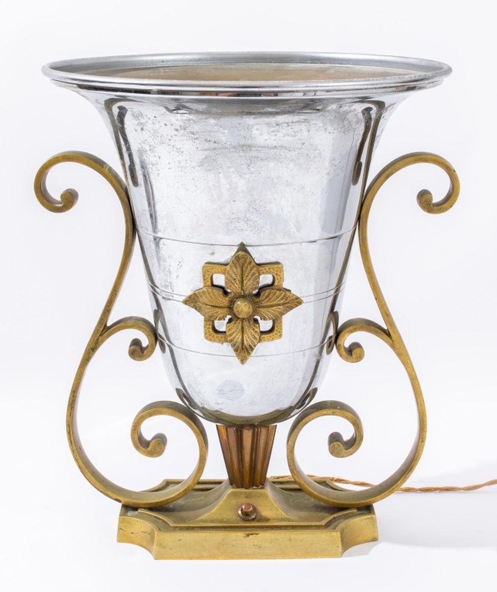 ART DECO GILT & CHROME METAL