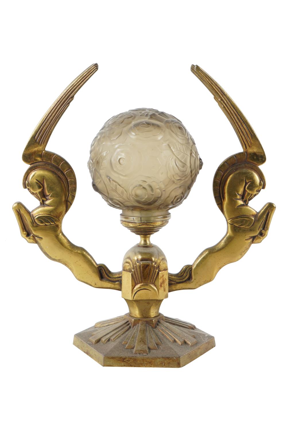 ART DECO GILT METAL & MOLDED