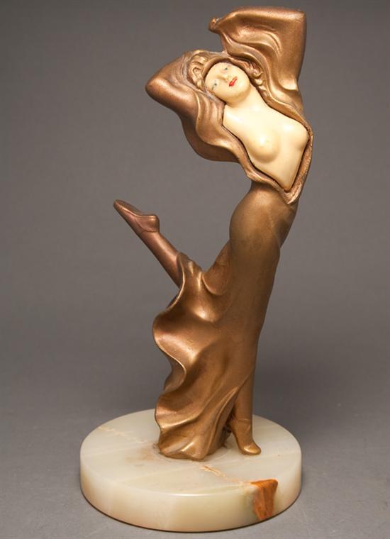 Art Deco gilt-metal and celluloid
