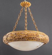 ART DECO GILTWOOD AND ALABASTE