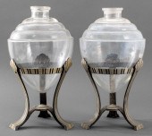 ART DECO GLASS APOTHECARY JARS