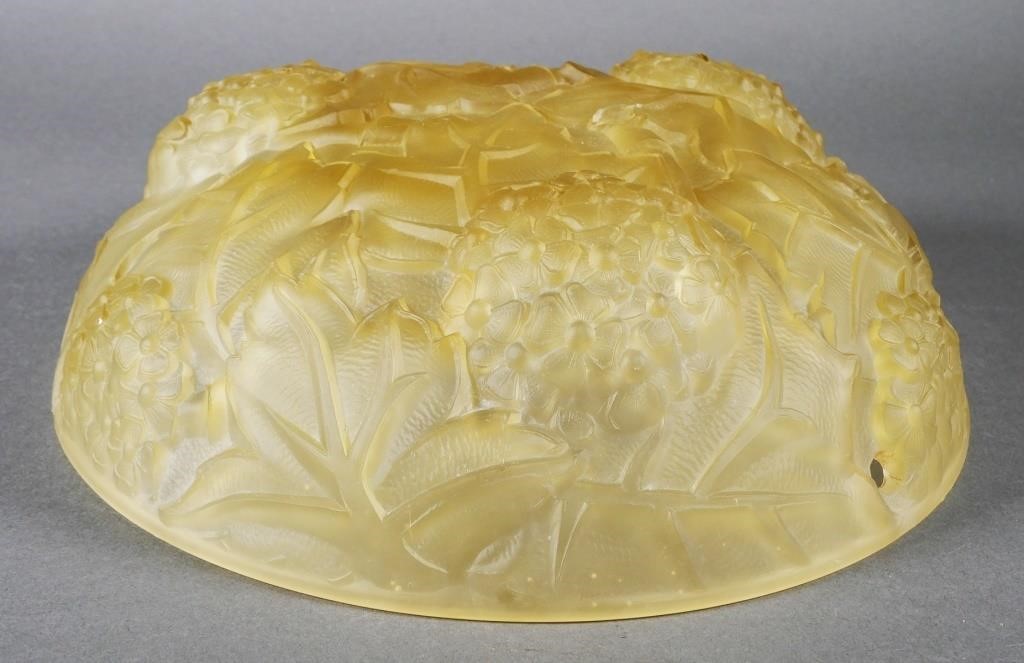 ART DECO GLASS FROSTED PUFFY LAMP