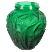 ART DECO GLASS GRASSHOPPER VAS