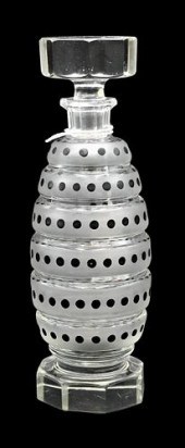 ART DECO GLASS PERFUME BOTTLEA