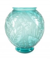 ART DECO GLOBULAR TURQUOISE GL
