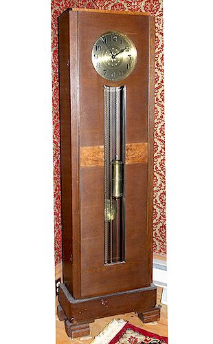 ART DECO GRANDFATHER CLOCKAn oak