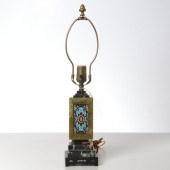 ART DECO GREEN ONYX AND CHAMPL