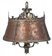 ART DECO HAMMERED METAL, WROUG