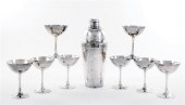 Art Deco hammered silver marti