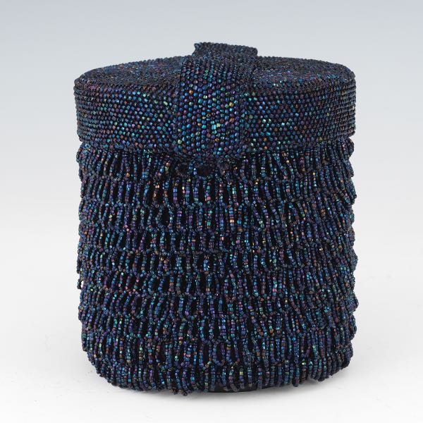 ART DECO HAND MADE MIDNIGHT BLUE