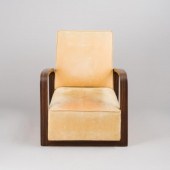 ART DECO HARDWOOD ARMCHAIRAn A