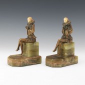 ART DECO HARLEQUIN BOOKENDS 7