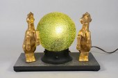 ART DECO HORSE TABLE LAMPArt D