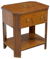 ART DECO INLAID BURLWOOD WORK