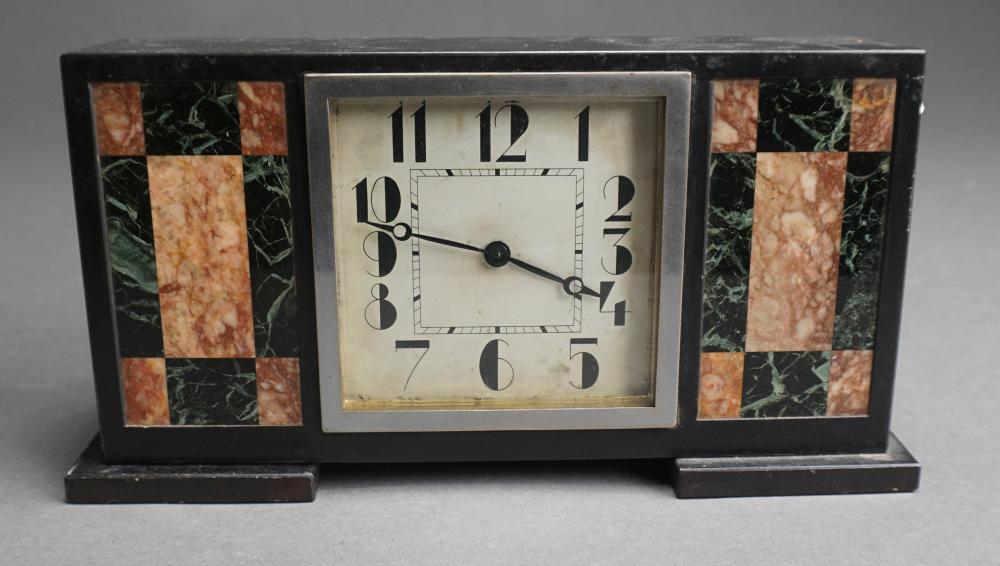 ART DECO INLAID MARBLE DESK CLOCK 6
