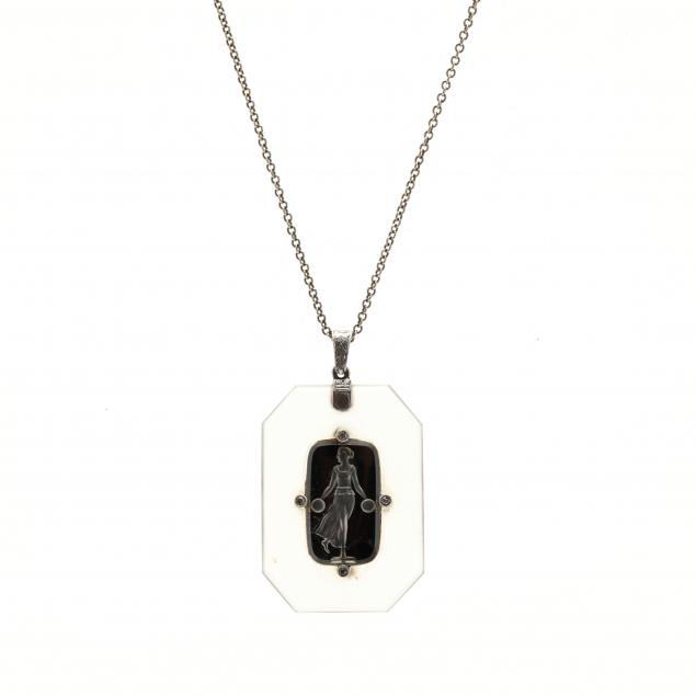 ART DECO INTAGLIO PENDANT