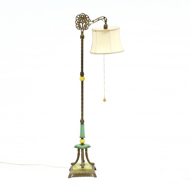 ART DECO IRON AND URANIUM GLASS