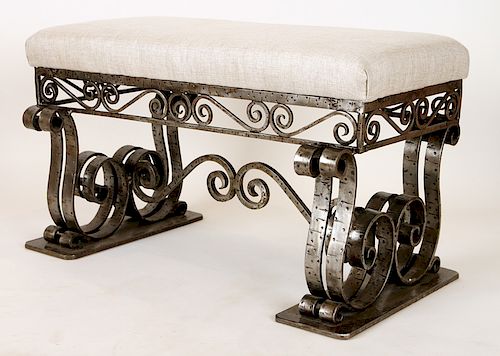 ART DECO IRON BENCH NEWLY