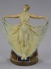 ART DECO LADY DOORSTOP cJo pur