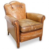 ART DECO LEATHER CLUB CHAIRDES