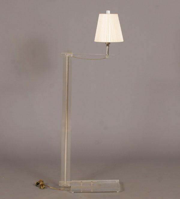 Art deco lucite floor lamp. 51"H