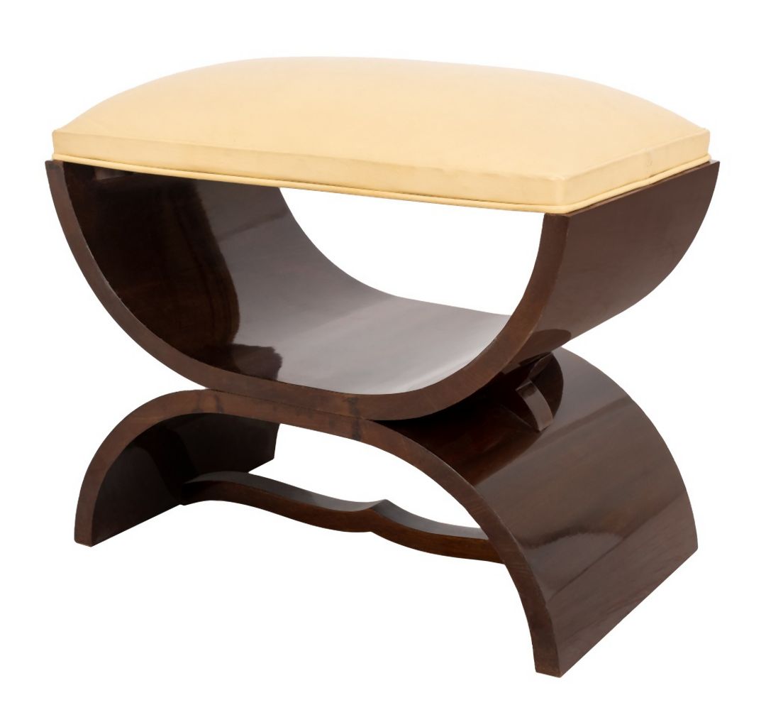 ART DECO MACASSAR EBONY CURULE