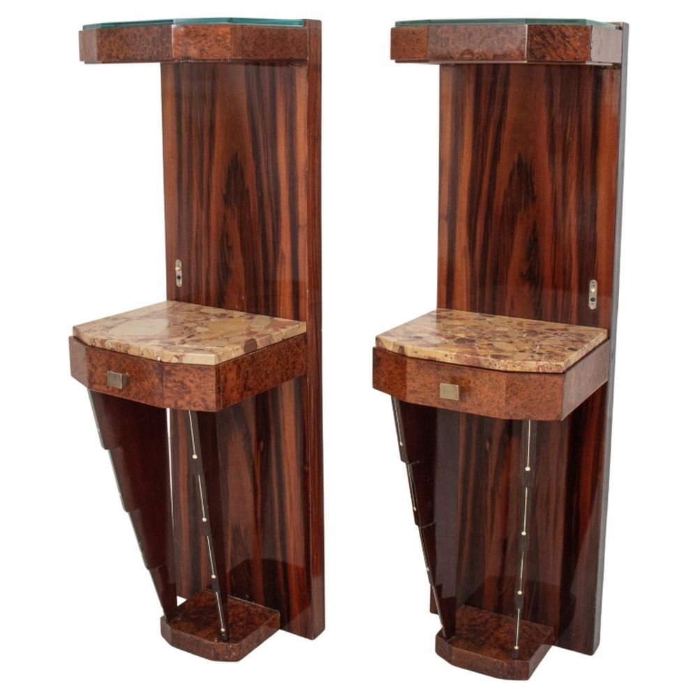 ART DECO MACASSAR EBONY MARBLE &