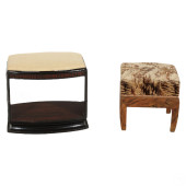 ART DECO MACASSAR WOOD OTTOMAN