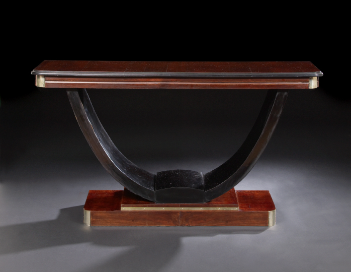 Art Deco Mahogany and Ebonized Side