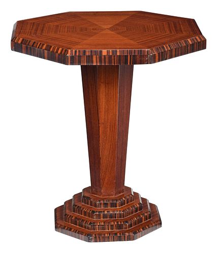 ART DECO MAHOGANY AND ROSEWOOD