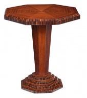 ART DECO MAHOGANY AND ROSEWOOD