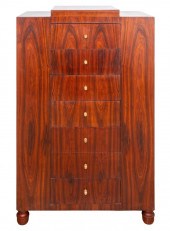 ART DECO MAHOGANY SEMAINIER DR