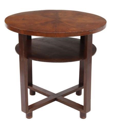 ART DECO MAHOGANY TWO-TIER SIDE