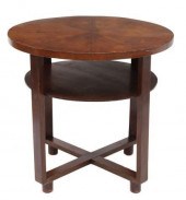 ART DECO MAHOGANY TWO-TIER SID