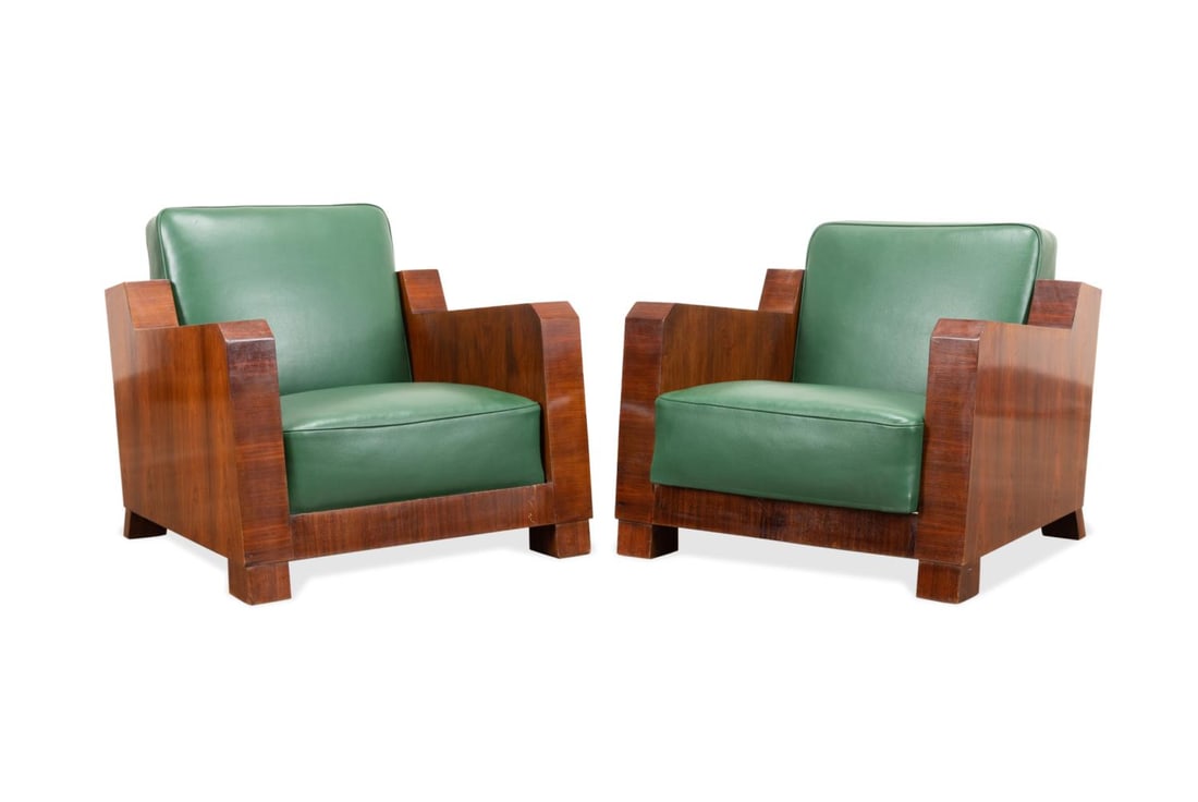 ART DECO MAHOGANY VENEER &