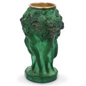 ART DECO MALACHITE GLASS NYMPH