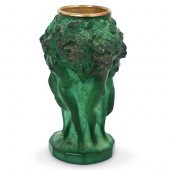ART DECO MALACHITE GLASS NYMPH