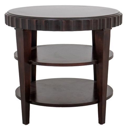 ART DECO MANNER THREE TIER TABLE,