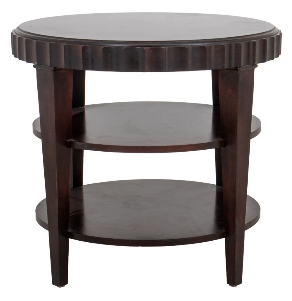 ART DECO MANNER THREE TIER TABLE,