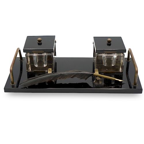 ART DECO MARBLE AND BRONZE