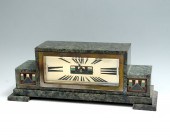ART DECO MARBLE & ENAMELED-COP