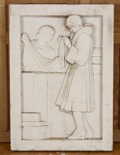 ART DECO MARBLE RELIEF CARVED