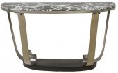 ART DECO MARBLE-TOP DEMILUNE C