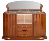 ART DECO MARBLE TOPPED BAR CAB