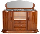 ART DECO MARBLE TOPPED BAR CAB