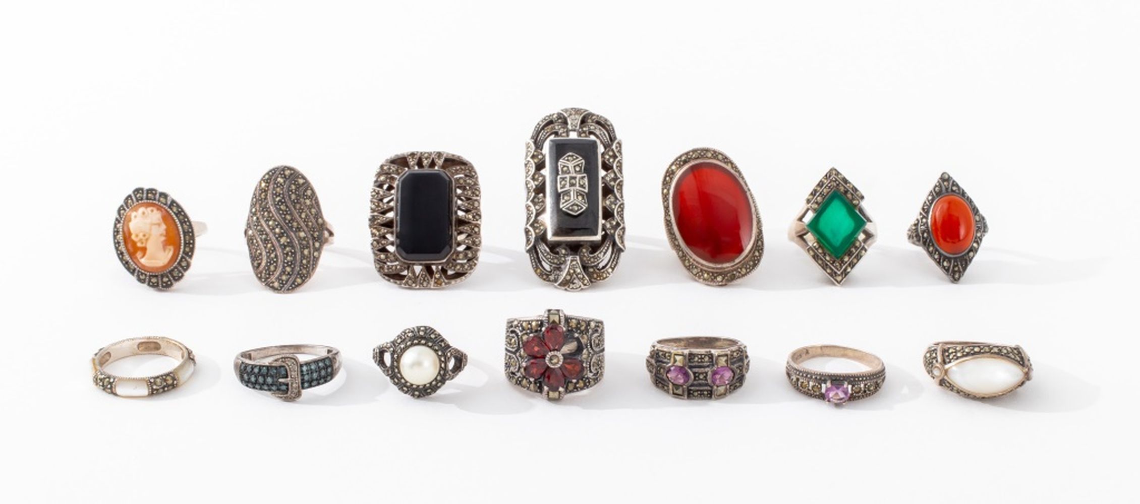 ART DECO MARCASITE STERLING