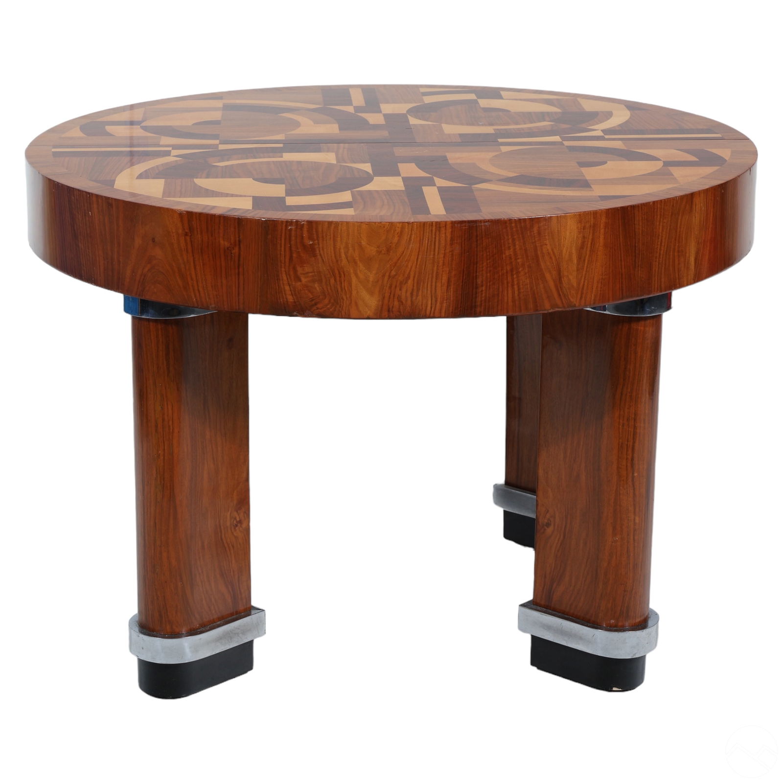 ART DECO MARQUETRY GEOMETRIC WOOD